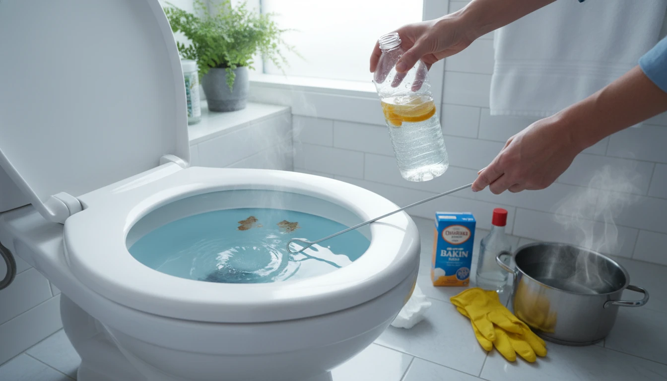 como desentupir vaso sem desentupidor