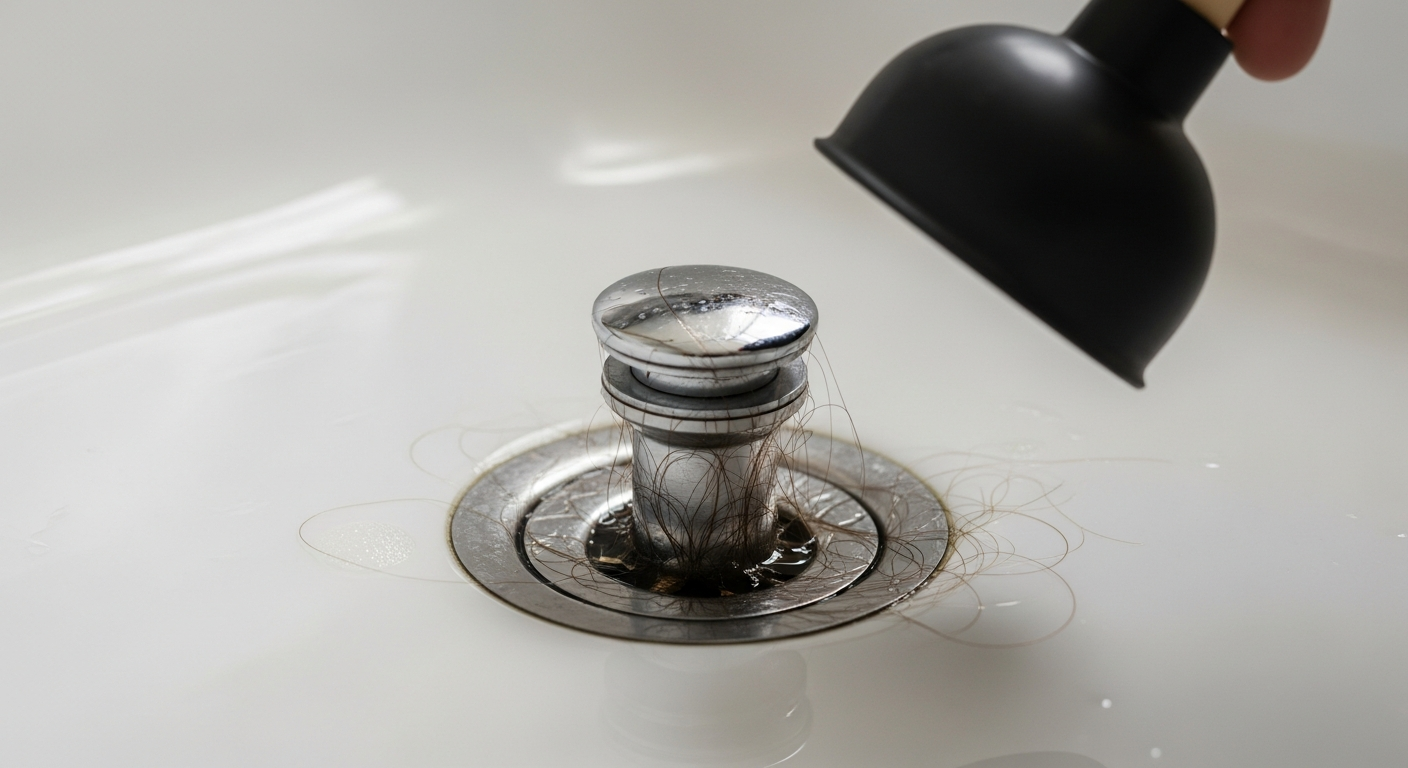 o que fazer quando o ralo do banheiro entope